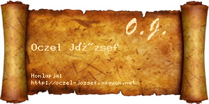 Oczel József névjegykártya